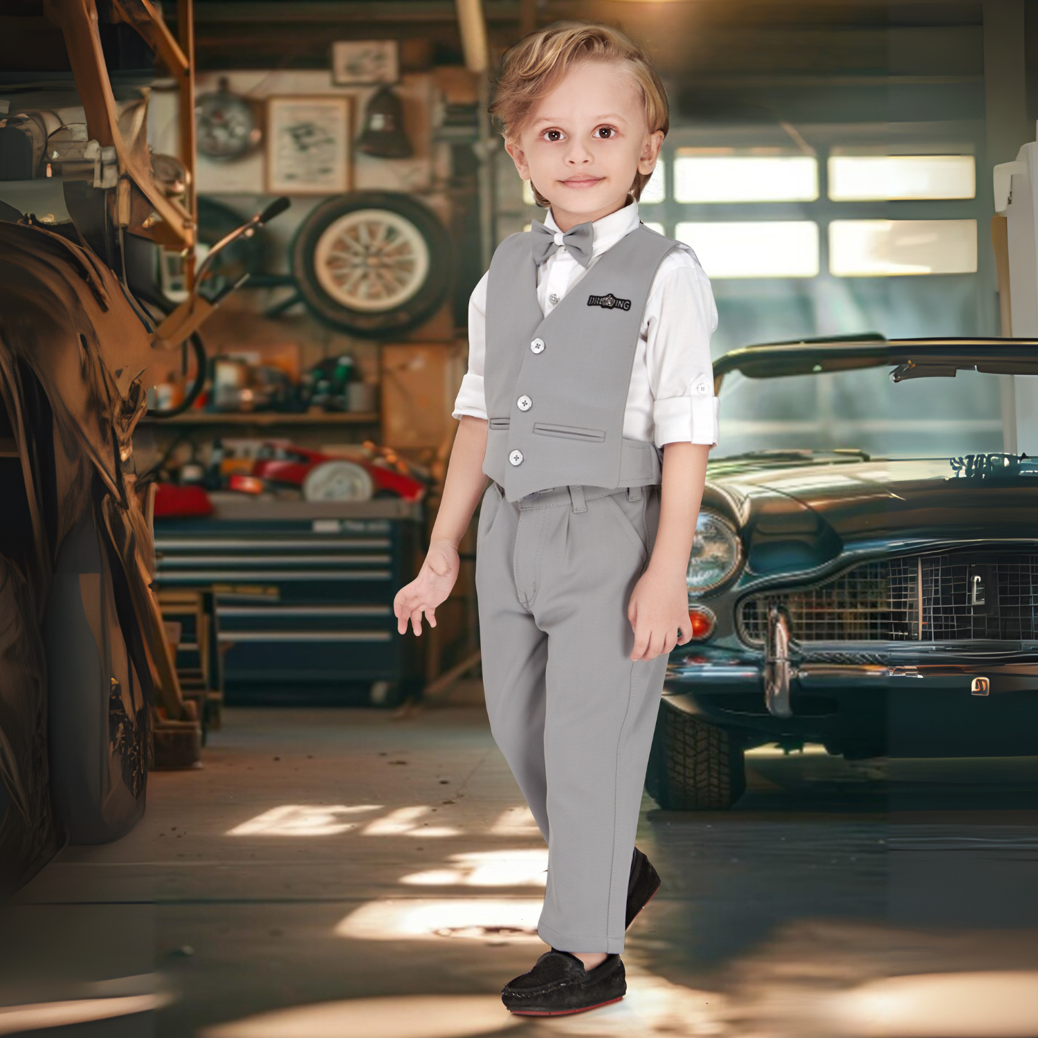 Trendy And Smart Boys Party Wear Waistcoat Set