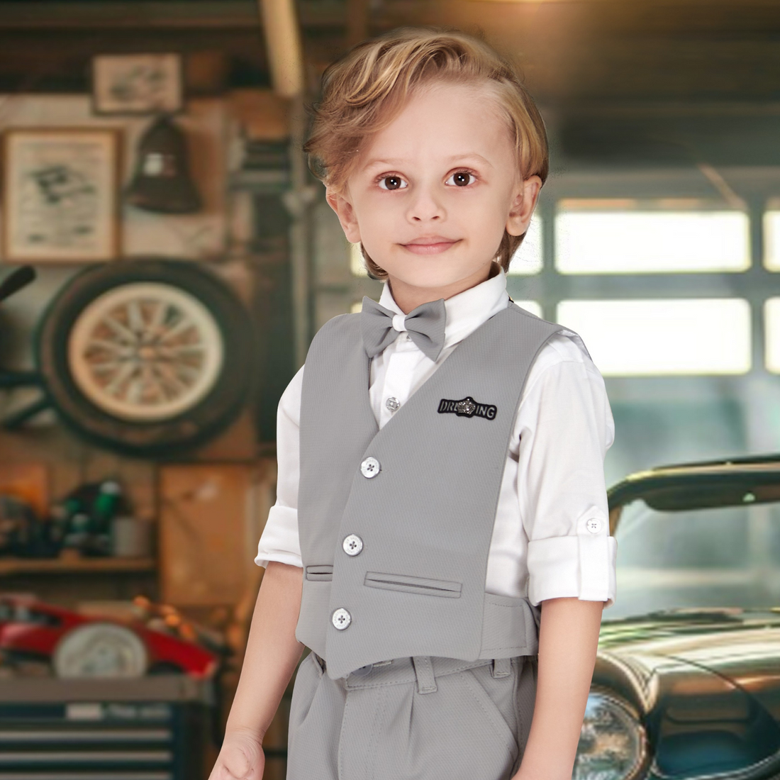 Trendy And Smart Boys Party Wear Waistcoat Set