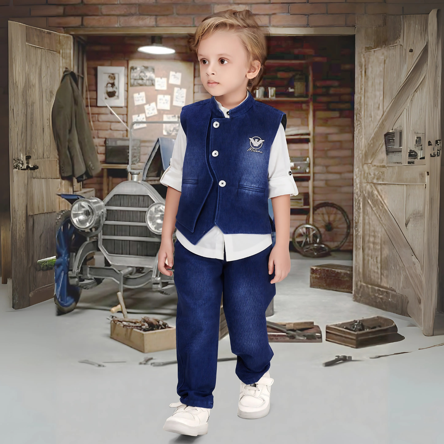 Boys Denim Three Piece Set