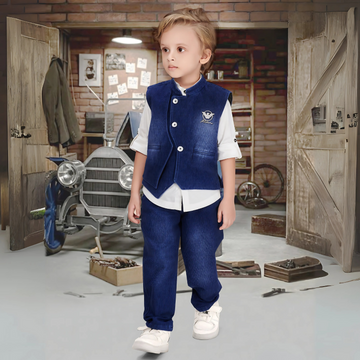 Boys Denim Three Piece Set
