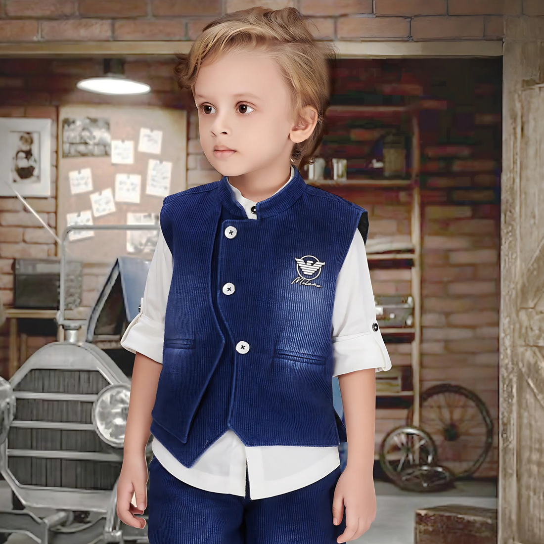 Boys Denim Three Piece Set