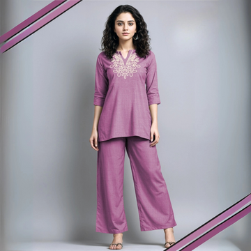 Women Pink Printed Pure Cotton Night suit
