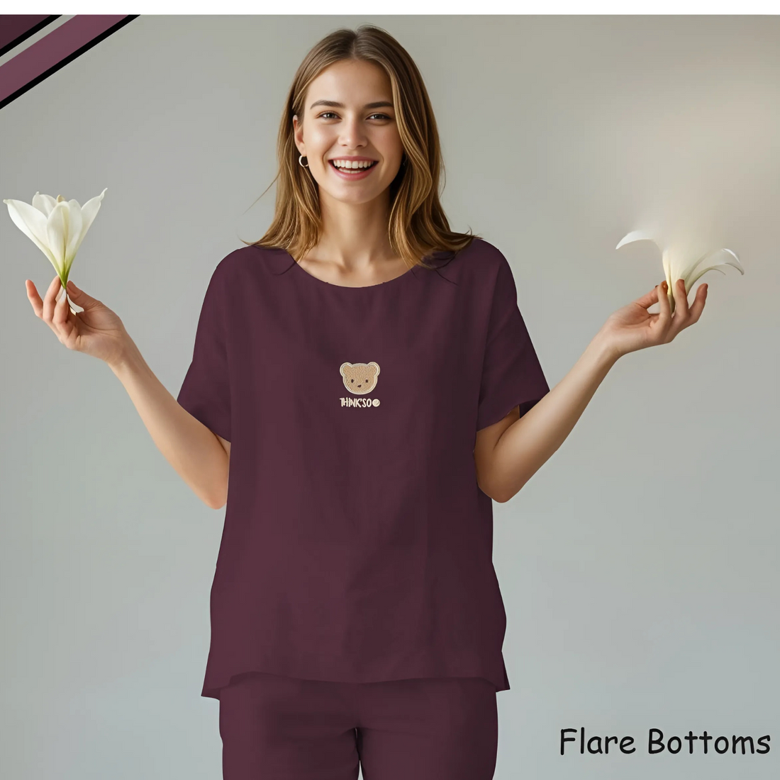 Ladies Pure Cotton Night Suit