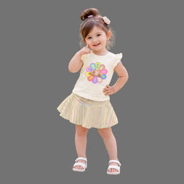 Stylish Knee Length Skirt Top