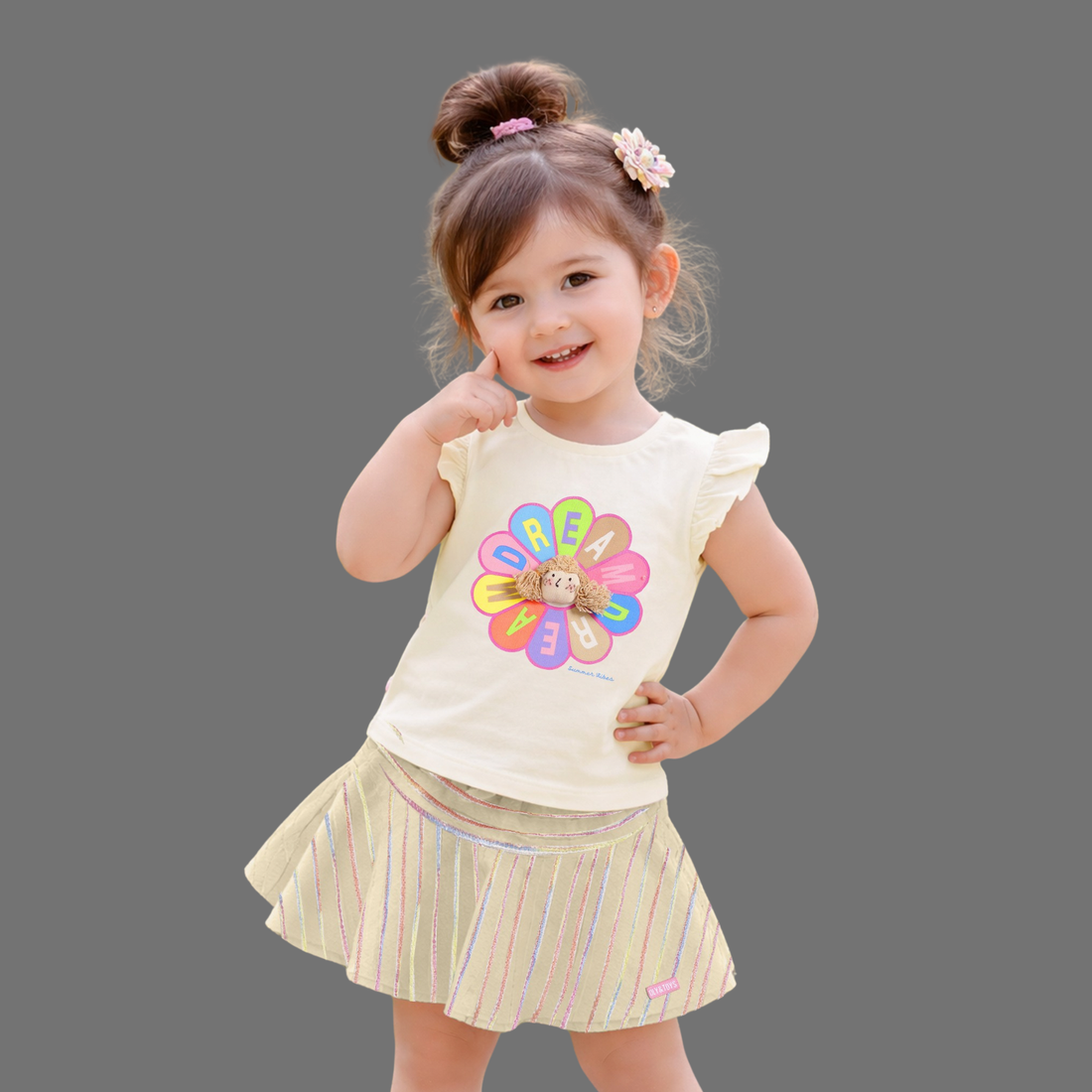 Stylish Knee Length Skirt Top