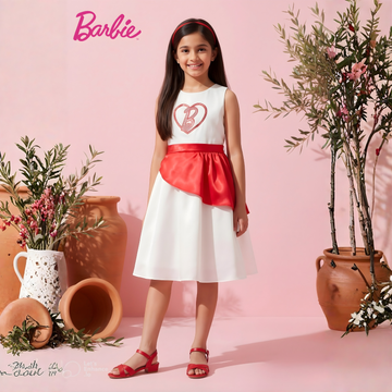 Girls Barbie  Stylish Girls Party Wear Frock