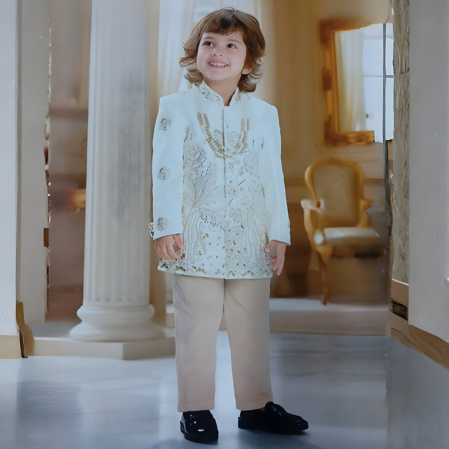 Stylish trendy boys ethnic sherwani