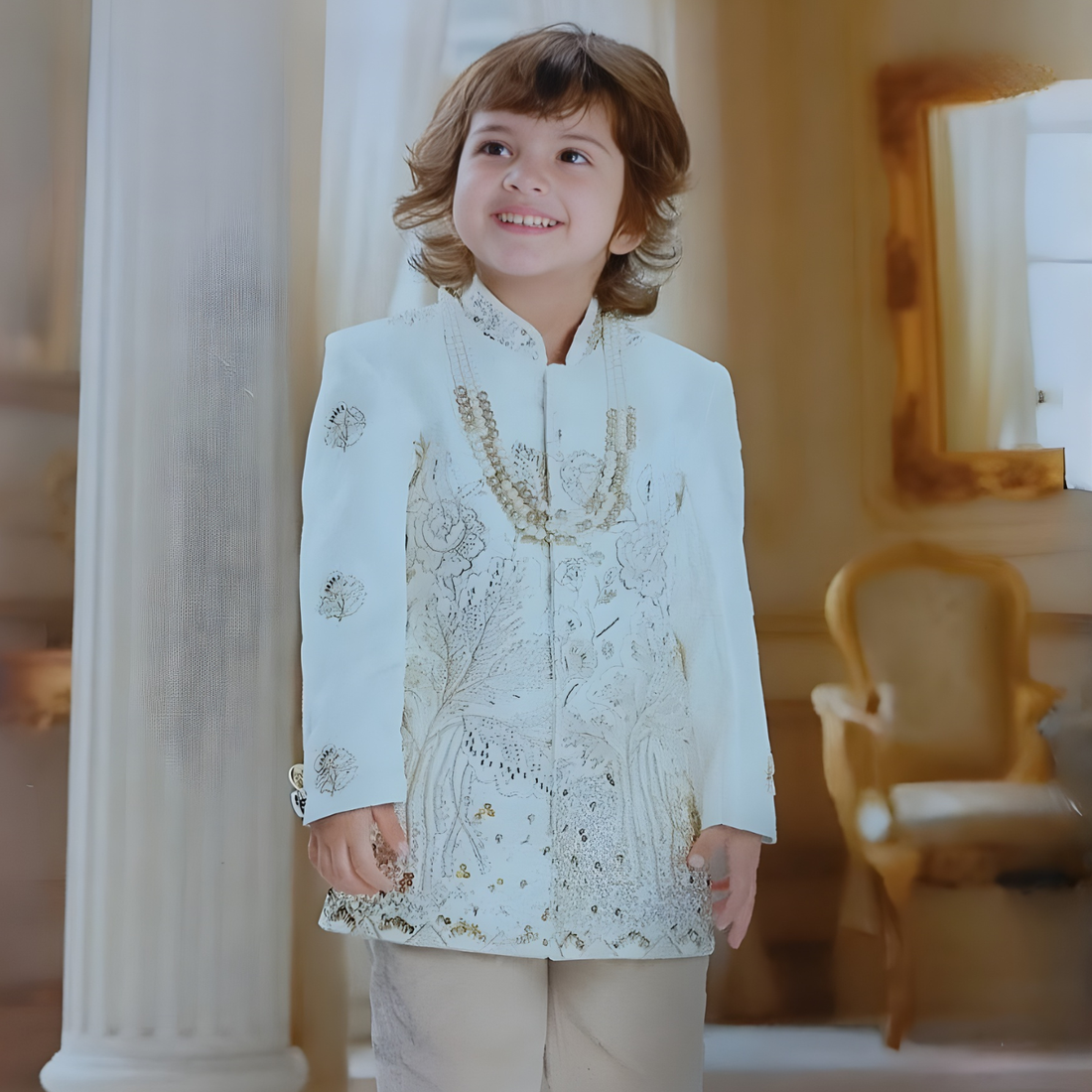 Stylish trendy boys ethnic sherwani