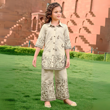 Girls Printed Plazo-Set