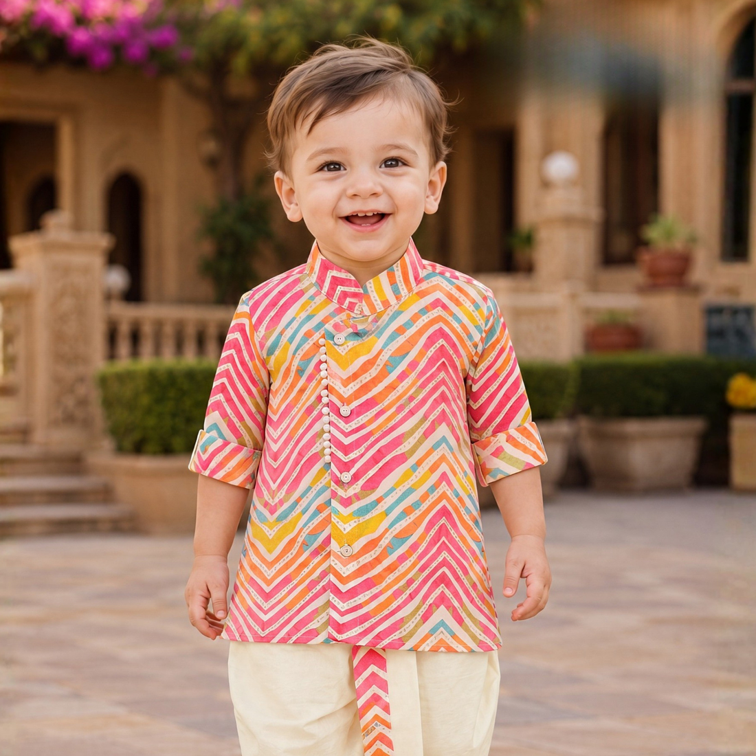 Boys Dhoti Kurta Set New Design with Printed