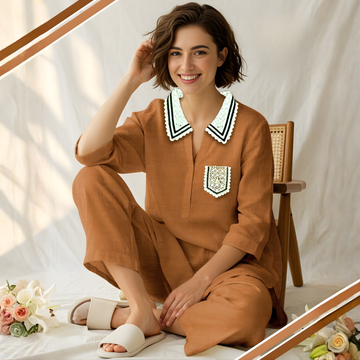 Rust Women's Night Suit Set