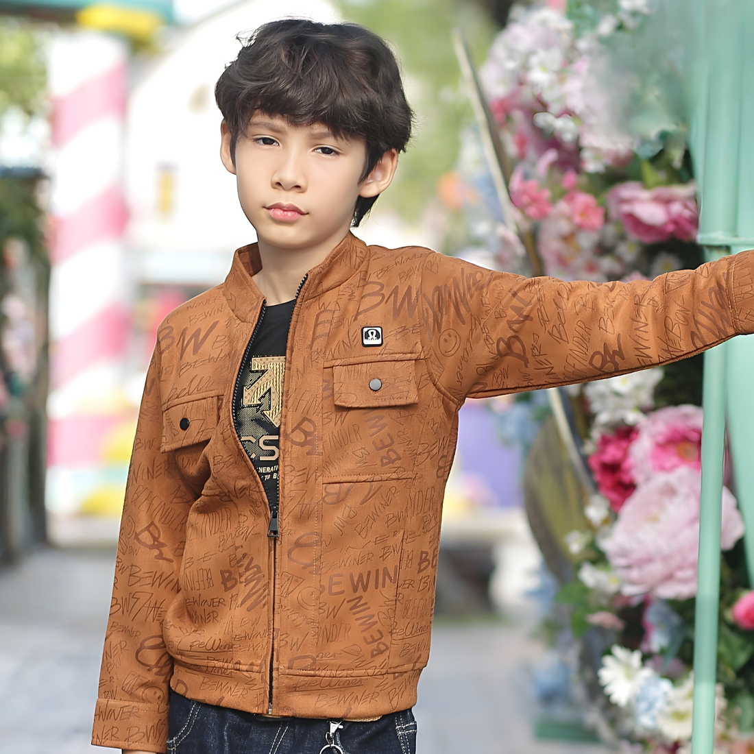 Boys Trendy Party Wear Jacket And T-Shirt