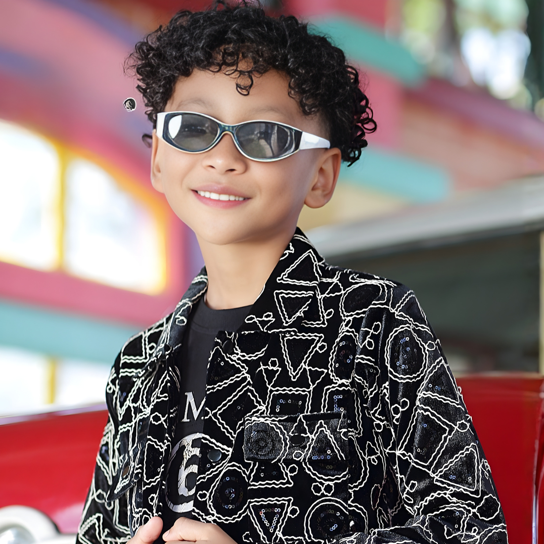 Boys Trendy Party Wear Jacket And T-Shirt