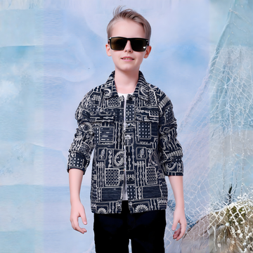 Boys Trendy Party Wear Jacket And T-Shirt