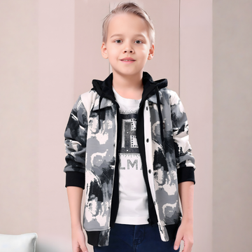 Boys Trendy Party Wear Jacket And T-Shirt