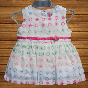 Baby Girls Cotton Embroidered Frocks