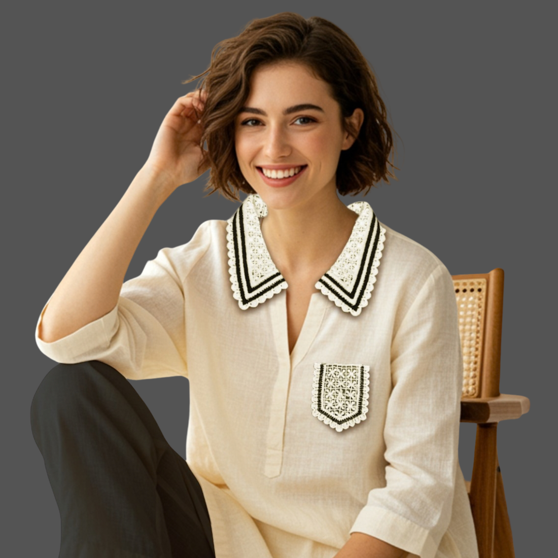 Cream Women's Night Suit Set
