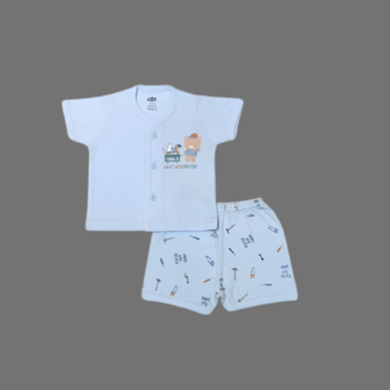 Zero Half Sleeves Printed T-Shirt & Shorts Suit