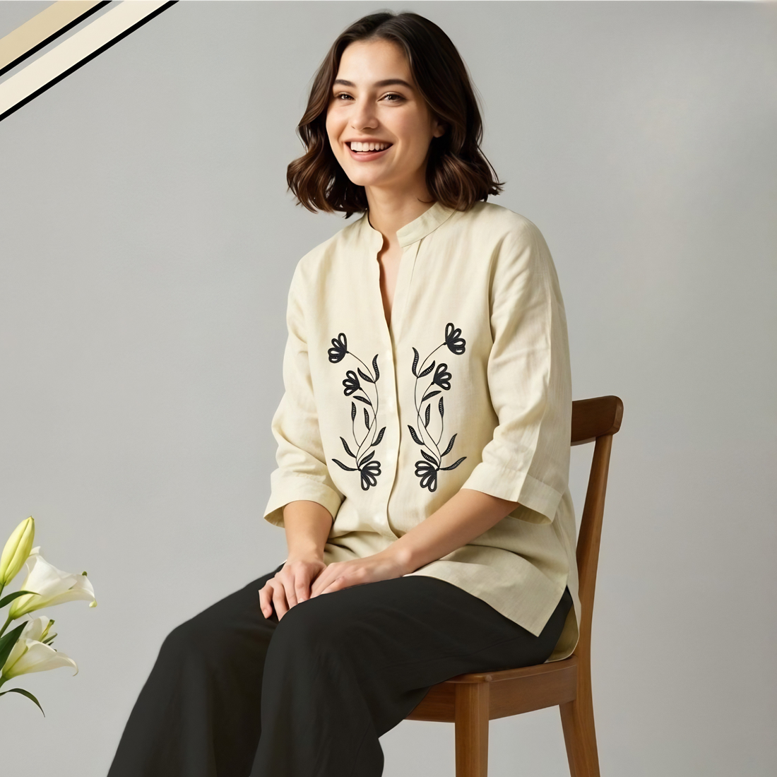 Women's Elegant Printed Night Suit Set