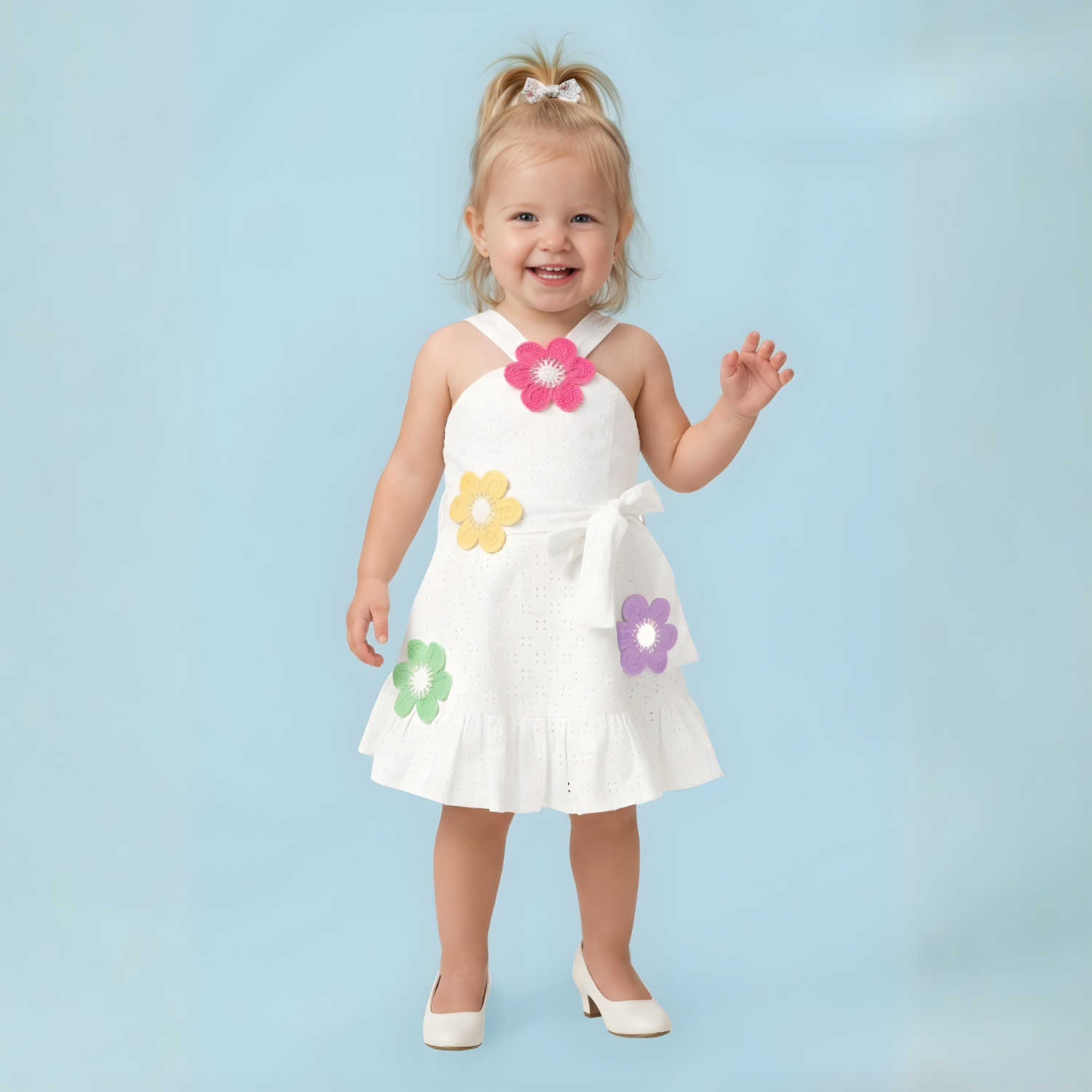 Girls Cute Stylish Short Sleeve Less Frock