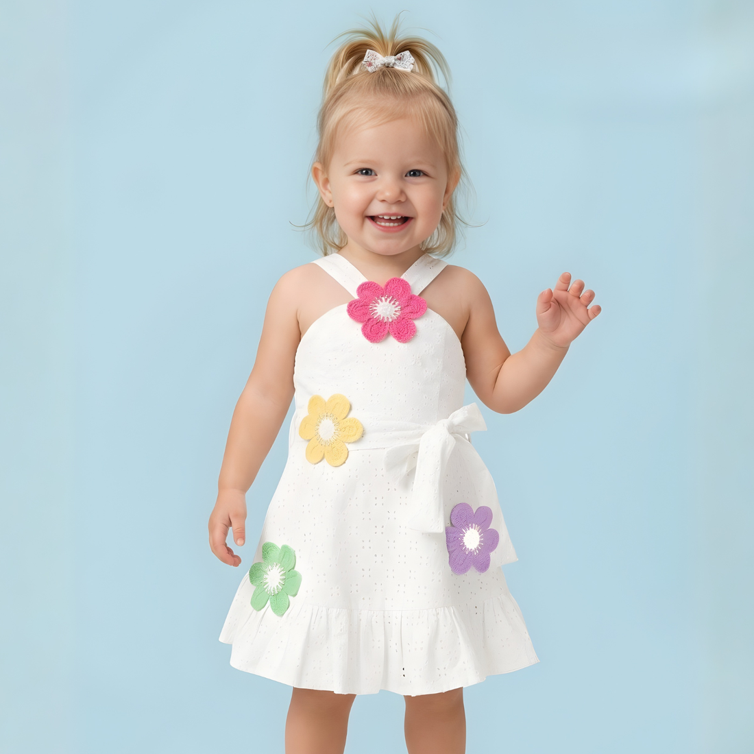 Girls Cute Stylish Short Sleeve Less Frock