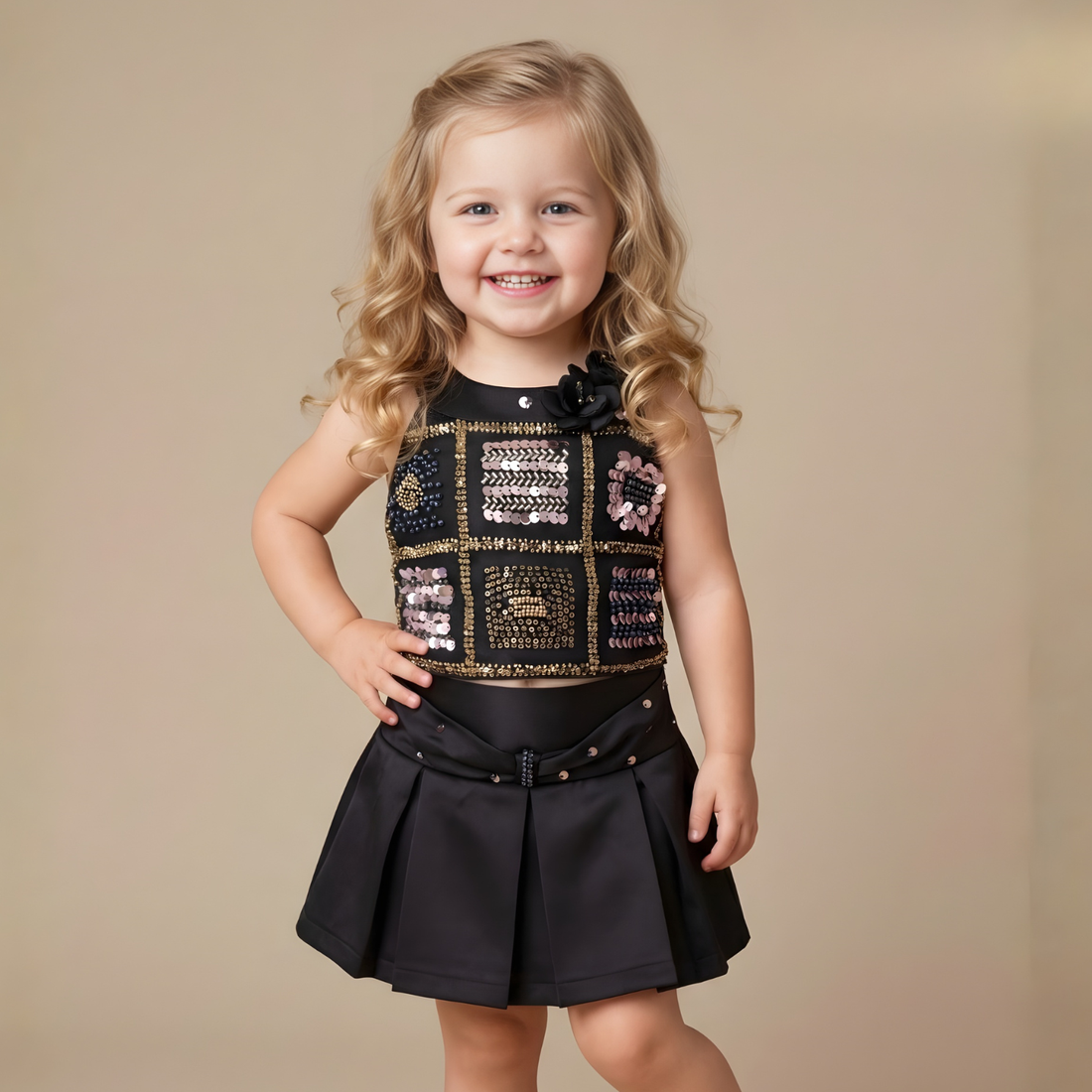 Stylish Knee Length Skirt Top