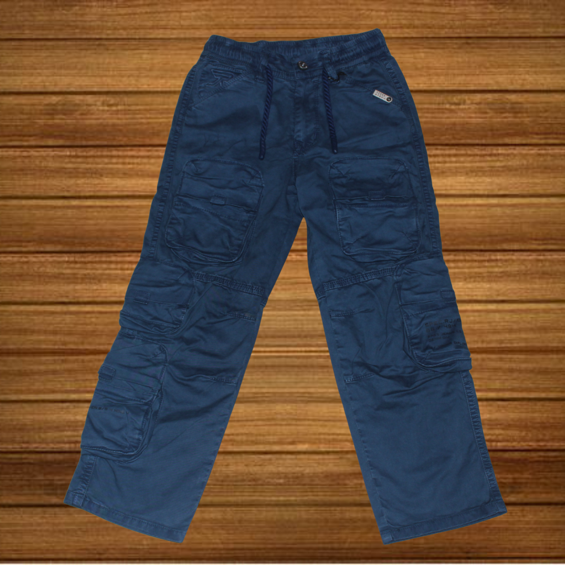 Blue Washed Cargo Jeans