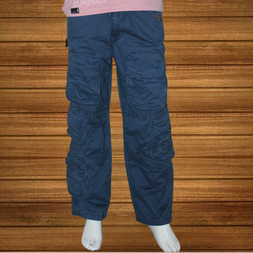 Blue Washed Cargo Jeans