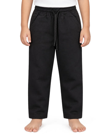 Boys Black Pant for Golden Emboss Waist Coat & Short Kurta Set (Sold Separately)