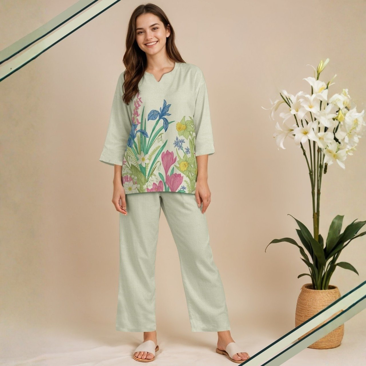 Fawn Women Pure Cotton Night Suit
