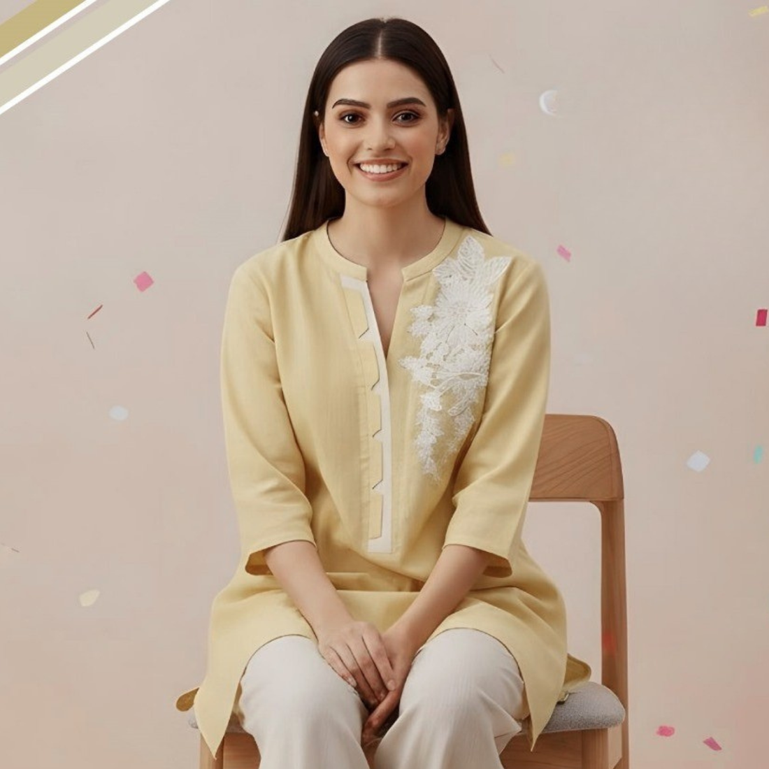 Yellow Stylish Night Suit Set For Women