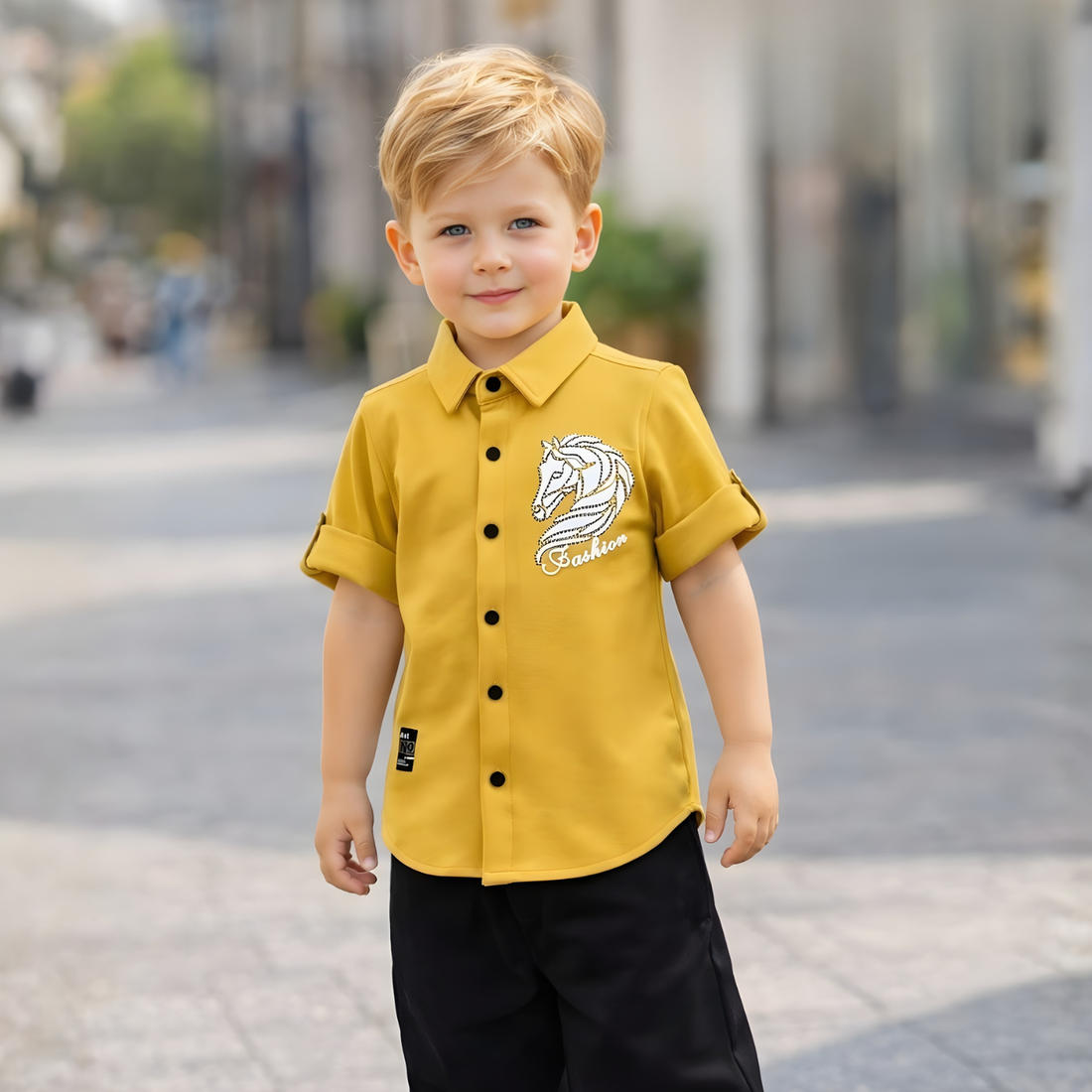 Fashionable Boys Half Sleeve Shirt