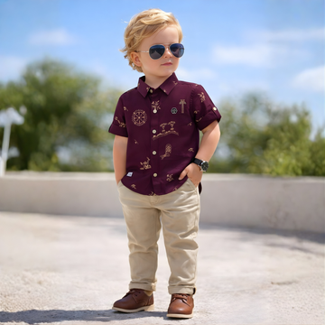 Boys Cotton Half Sleeve Shirt