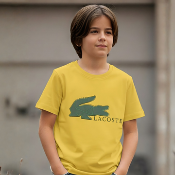 Boys Yellow Round Neck T-Shirt