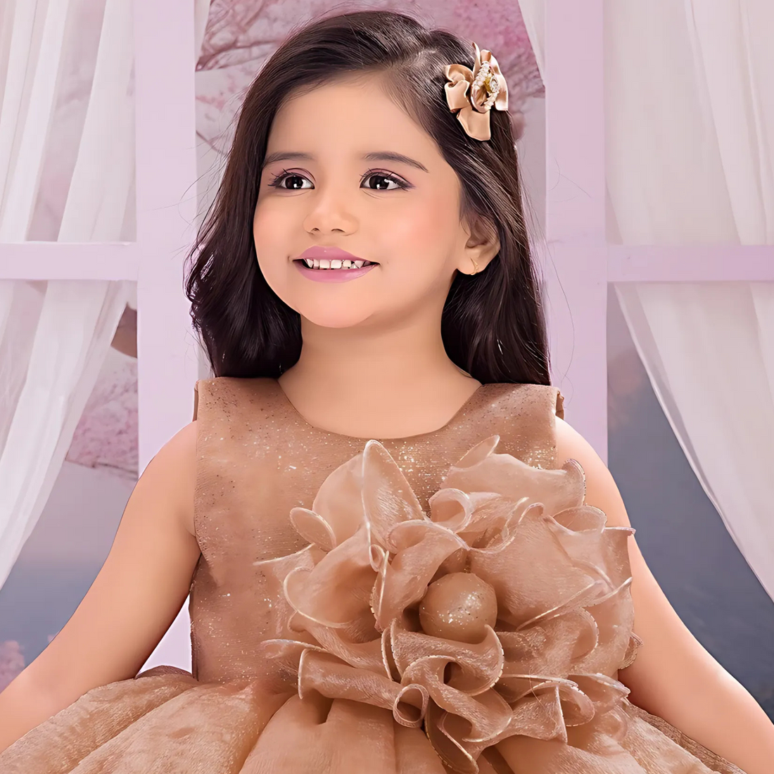 Girl Stylish Party Frock with Big Bow