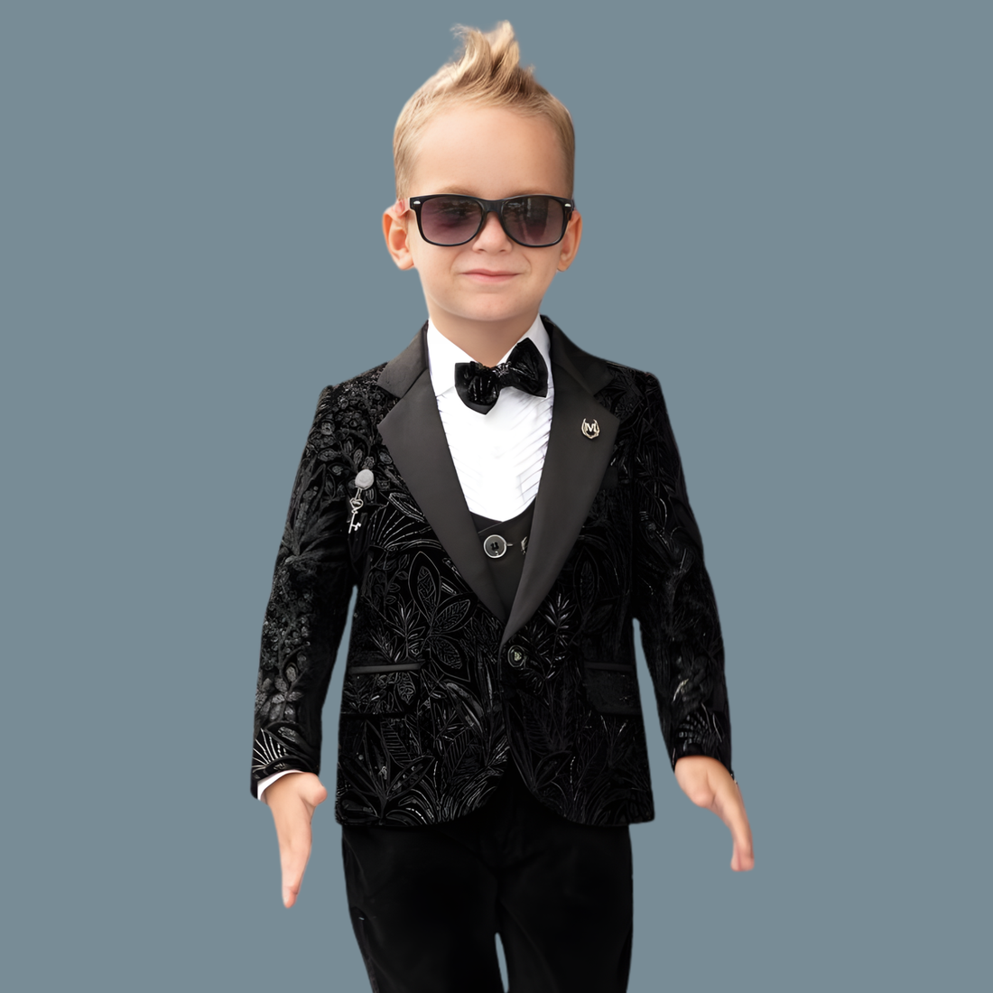 Classy Black Party Boys Coat Suit
