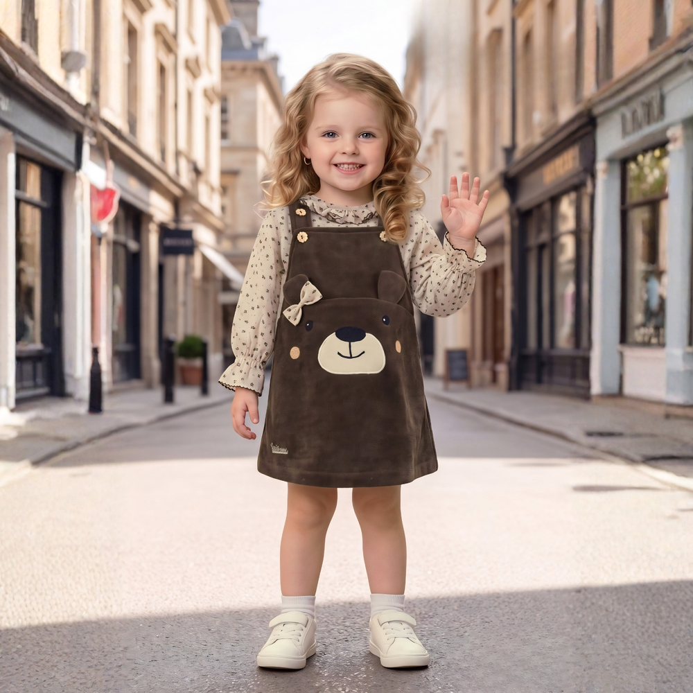 Girls Cute Trendy Fashionable Long Sleeves Frock