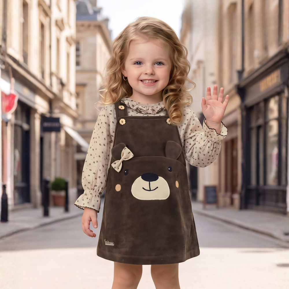 Girls Cute Trendy Fashionable Long Sleeves Frock
