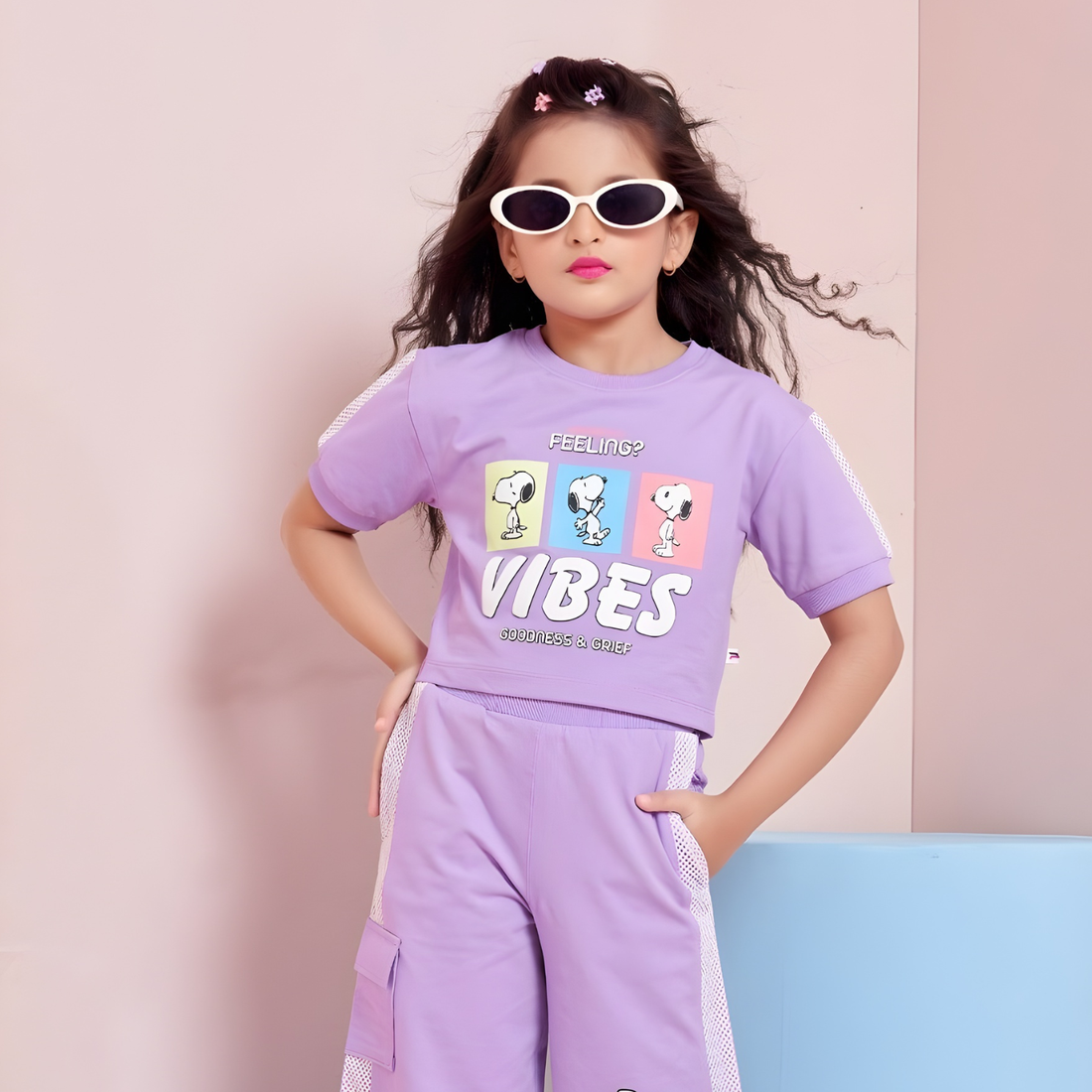 Stylish Purple Co-Ord Set For Girls