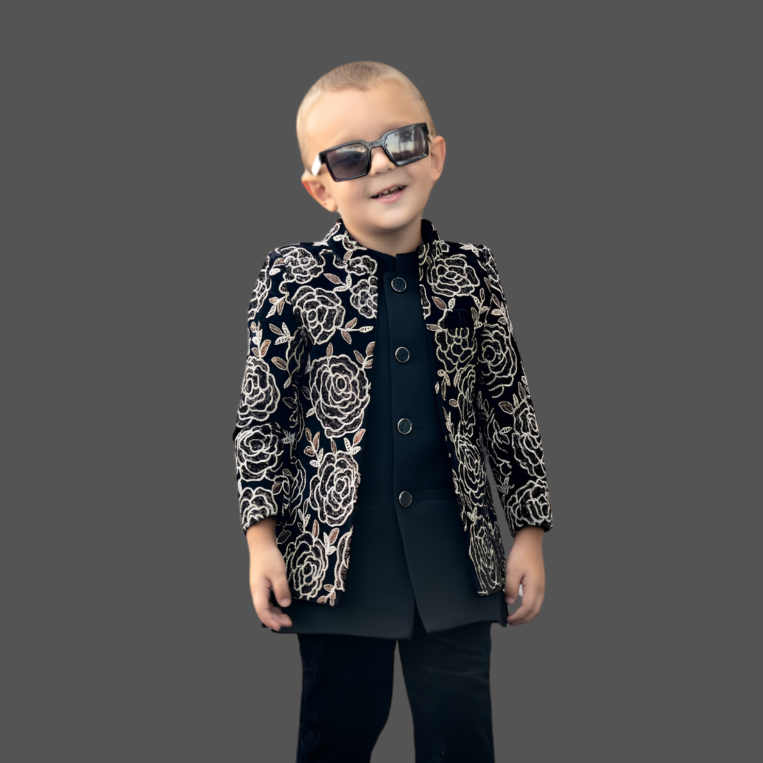 Kids Ethnic Indo-Western Suit Set For Boys