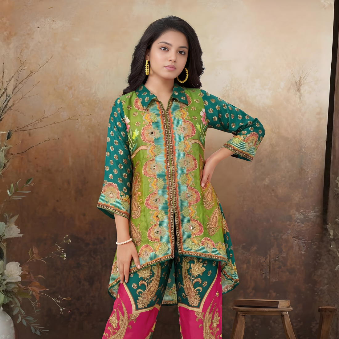 Girls Stylish Printed Co-ord Set