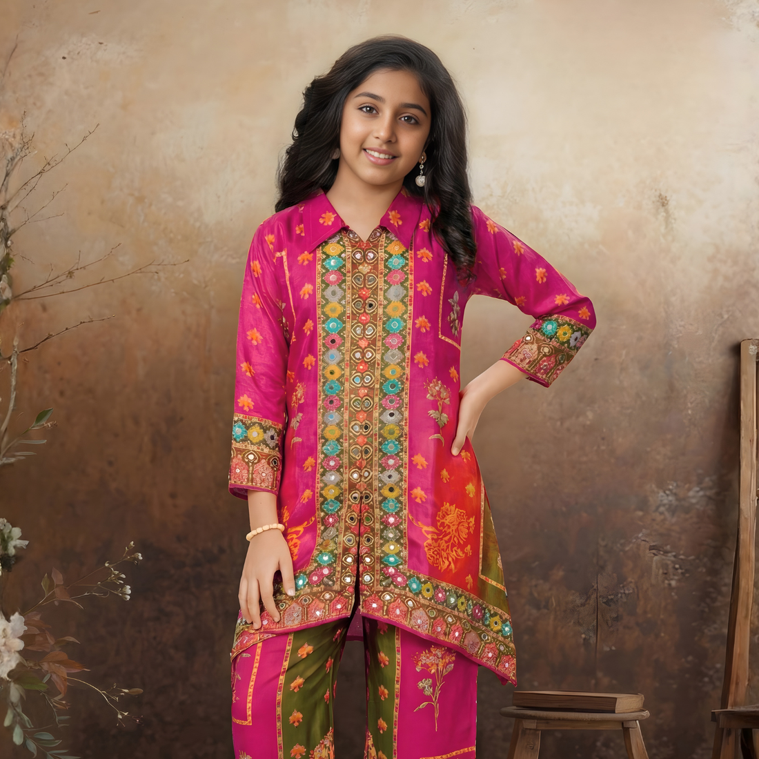 Girls Stylish Printed Co-ord Set