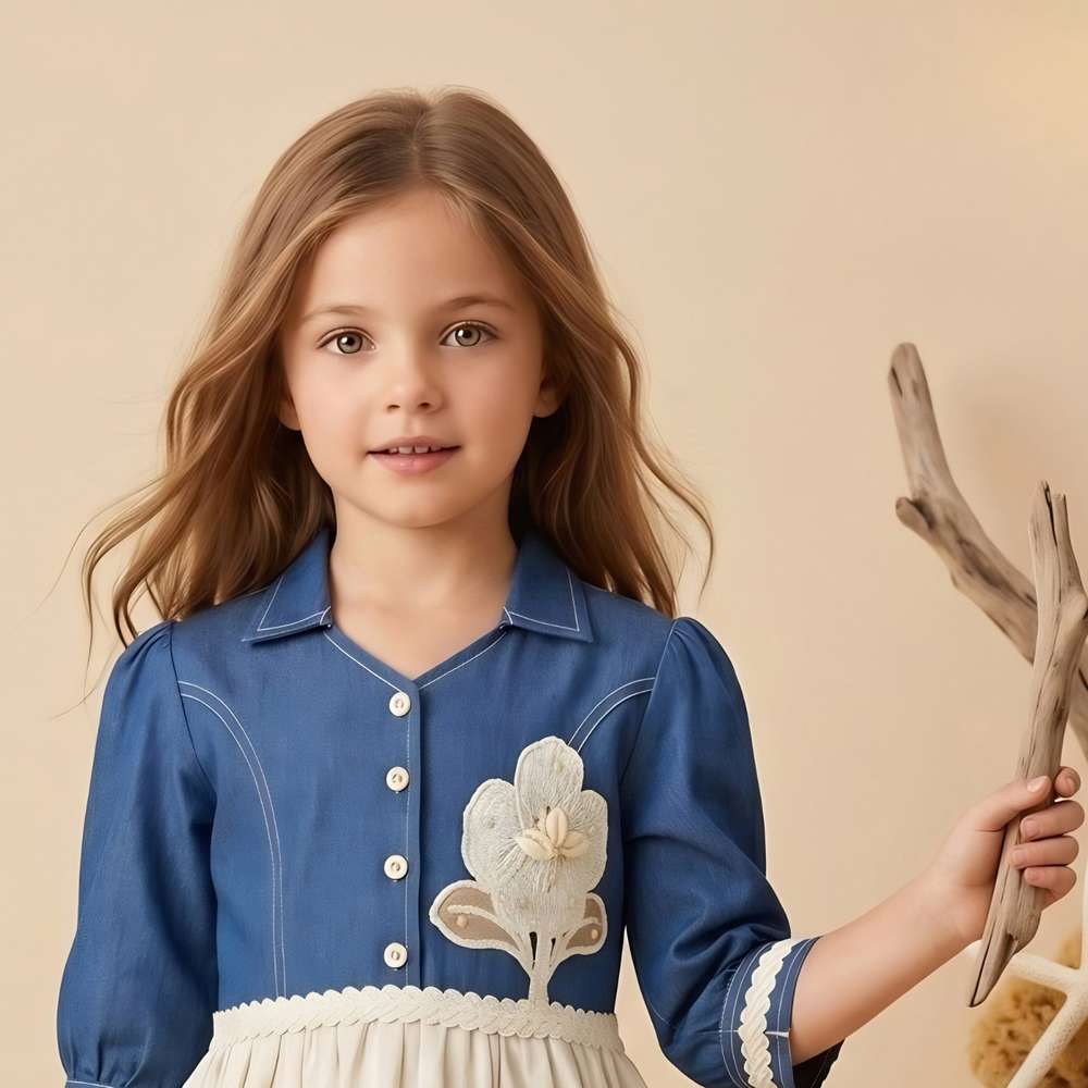 Girls Cute Fashionable Festive Stylish Frock