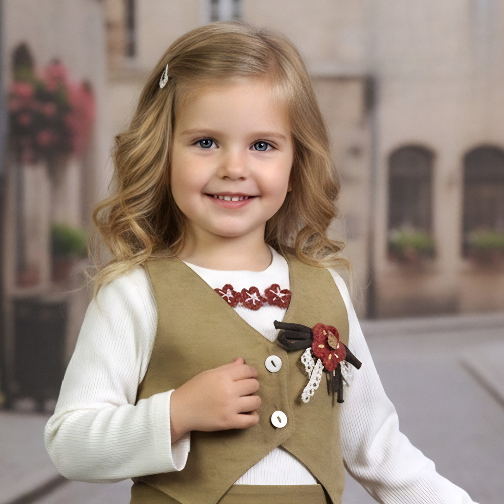 Girls Stylish Green Western Skirt Top & Set