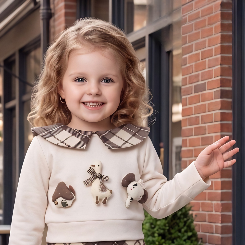 Trendy Kids Girls Skirt Top Set