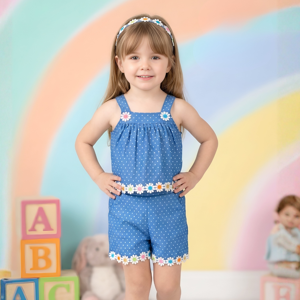 Trendy Baby Girl Top and Shorts Set