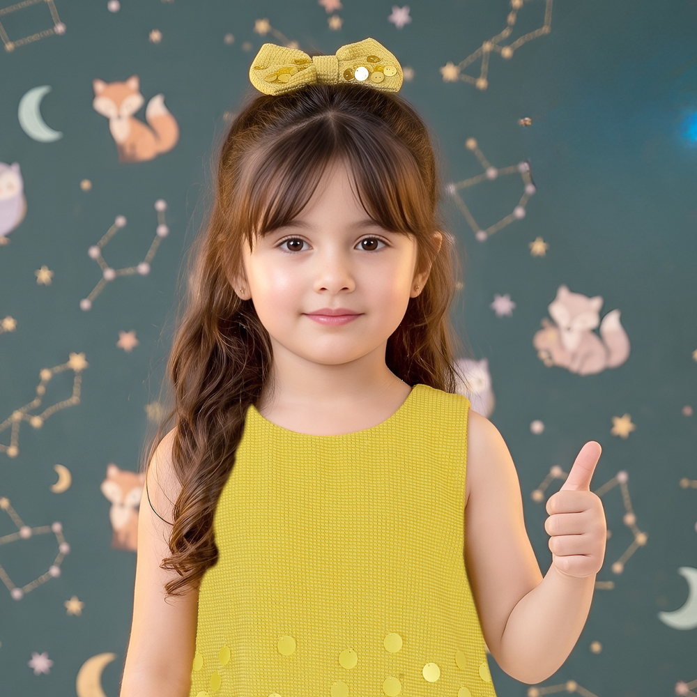 Trendy Blossom Denim Shorts Set For Baby Girls