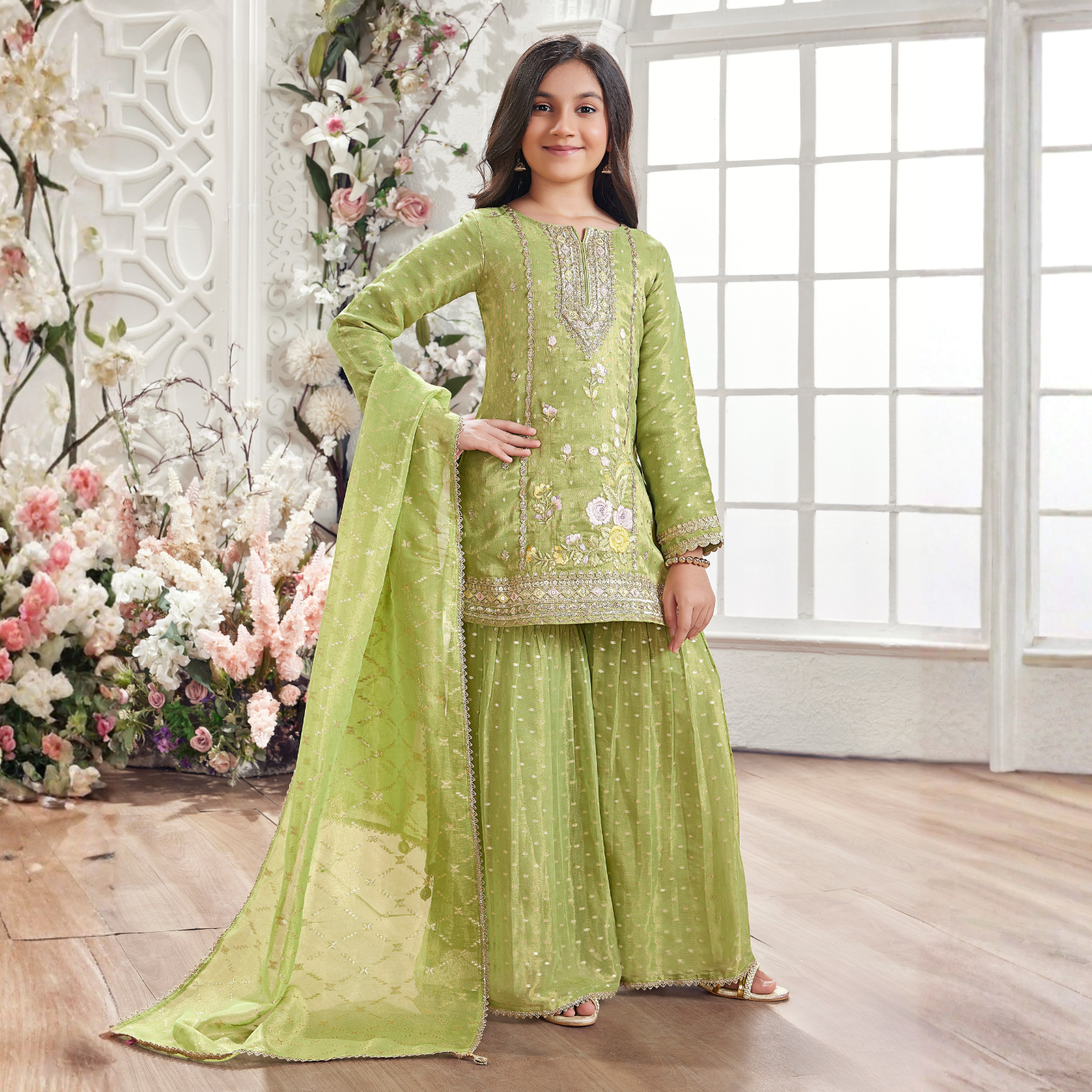 Designer Wedding, Festive, Party Wear Palazzo Suit