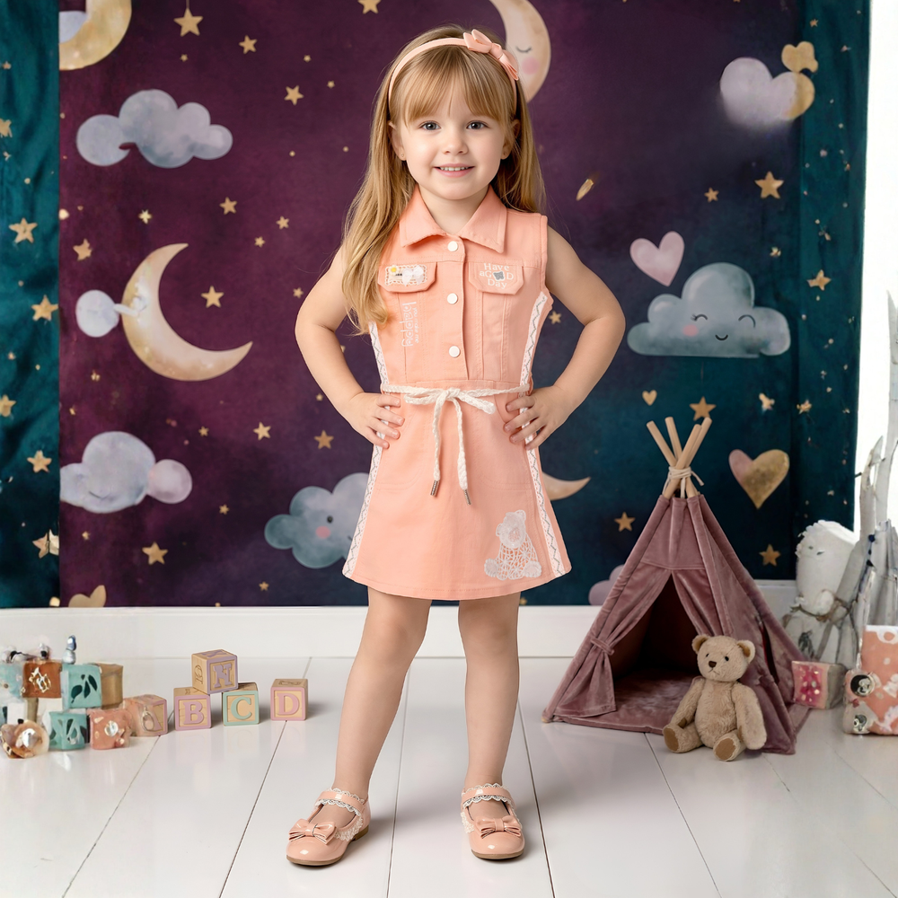 Girls Cute Fashionable Knee Length Frock