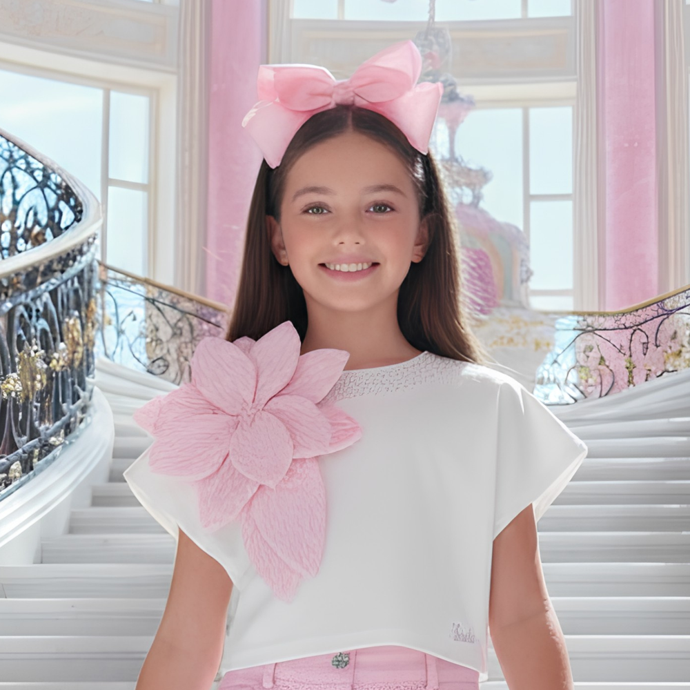 Barbie Pink Rhinestone Embellished Pant Set
